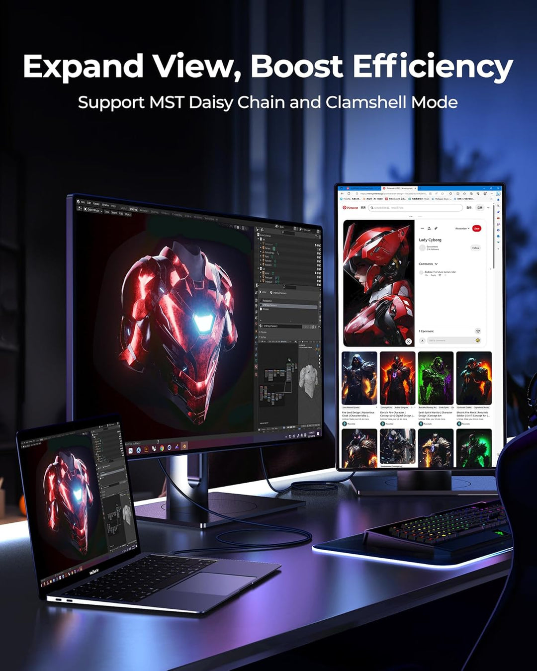 Silkland 80Gbps Mini DisplayPort auf DisplayPort Kabel 2.1, 4K@240Hz 8K@144Hz 16K@60Hz, HDR, G-Sync