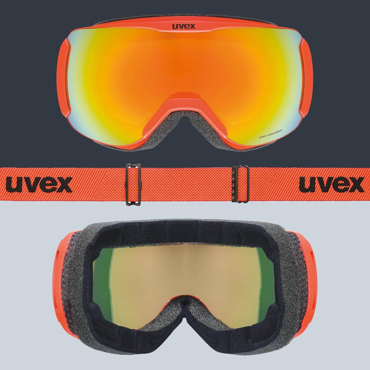 uvex Unisex Downhill 2100 Cv Skibrille (1er Pack) Einheitsgrösse fierce red/orange-green, Einheitsgr