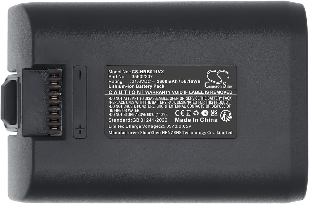 Ersatzakku für Hoover H-Free 500, für Teilenummer der Batterie:35602207, B011