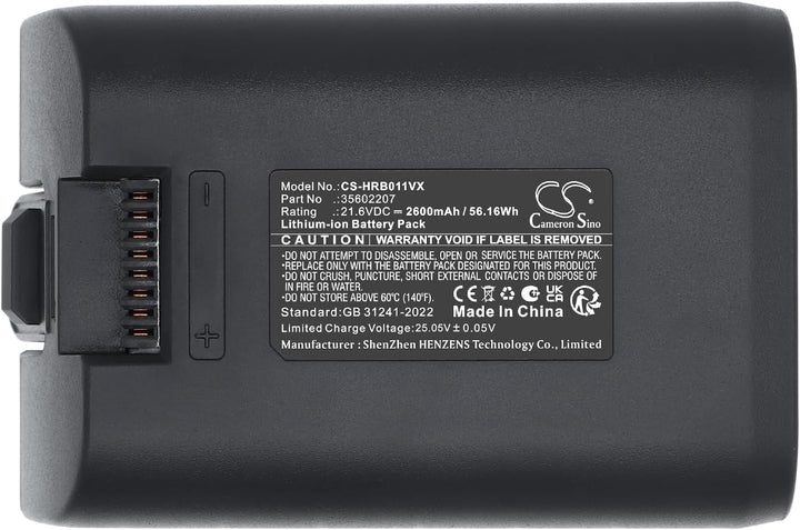 Ersatzakku für Hoover H-Free 500, für Teilenummer der Batterie:35602207, B011