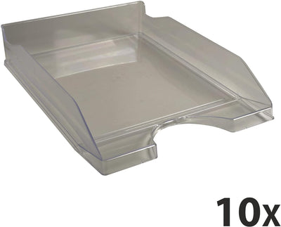 Exacompta 12327D 10er Pack Premium Briefablage Ecotray DIN A4. Ideale Briefkörbe für Ihre Organisati