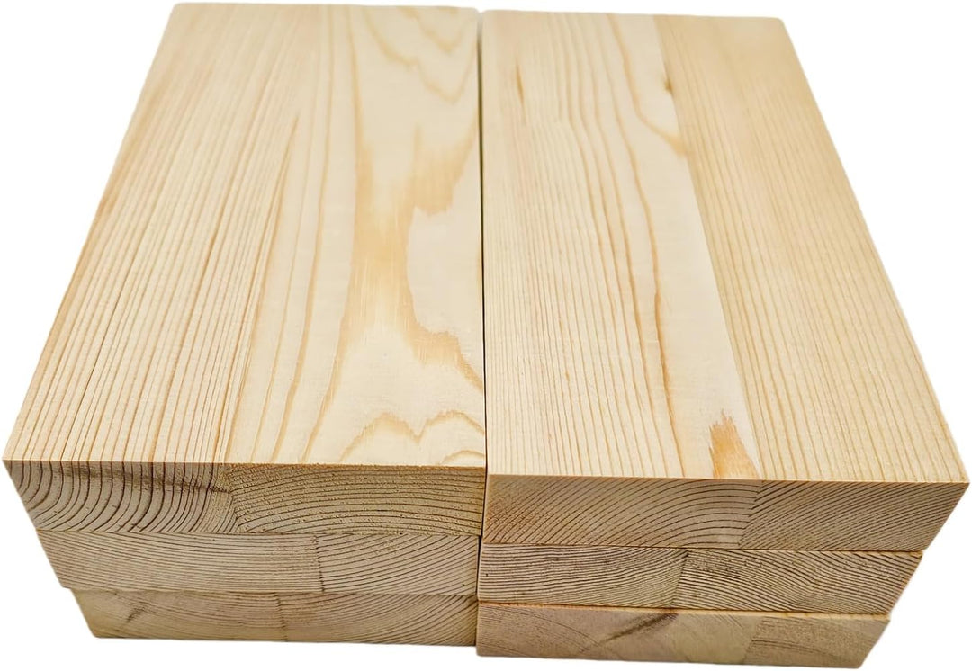 6 rechteckige Holzbretter, unlackierte Holzblöcke, 20 x 10 x 2,5 cm, blanko Holz-Bastelblöcke zum Sc