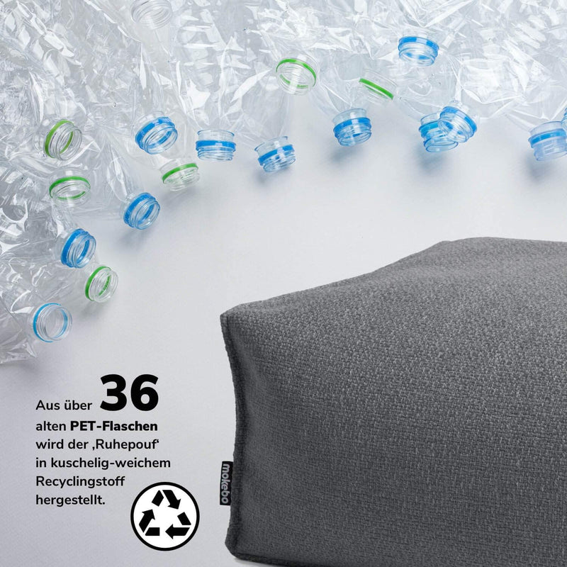 mokebo Pouf oder Hocker aus Recyclingstoff &