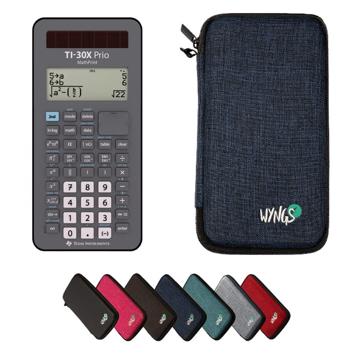 CALCUSO Sparpaket: TI-30X Prio MathPrint + WYNGS Schutztasche blau + Erweiterte Garantie von CALCUSO