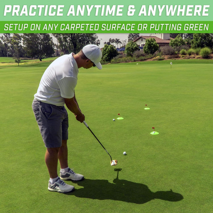 GoSports trainingshilfen Golf-Putting-Trainingssystem | Perfektionieren Sie Ihre kurzen Putts mit Ra