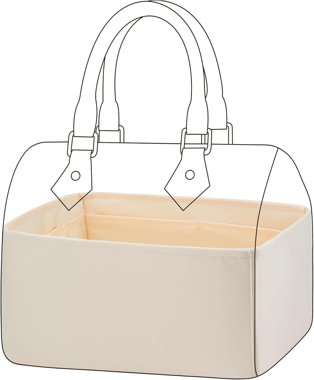 DGAZ Handtasche Tasche Organizer, Seide Innentaschen für LV Speedy Nano/20/25/30/35/40/45 Tasche, Le