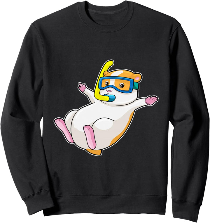 Hamster Tauchen Schwimmbrille Schnorchel Sweatshirt