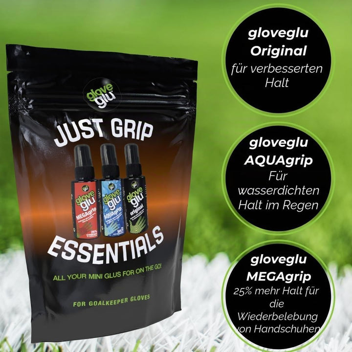 Glove Glu Just Grip Essentials Bundle inklusive Original 50 ml Megagriff 50 ml Aquagrip