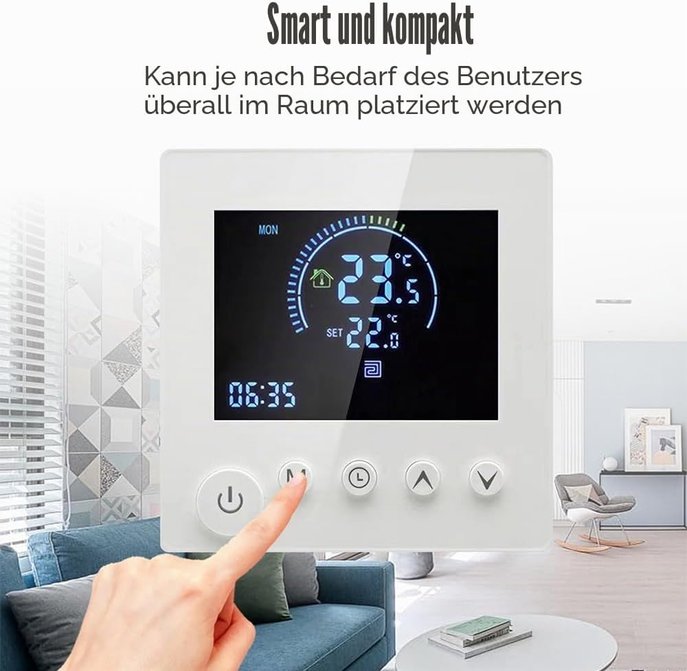 Thermostat Fussbodenheizung, Thermostat Heizung Smart Digital Raumthermostat Wandthermostat Programm