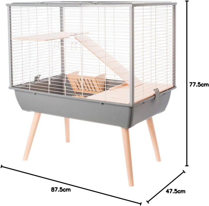 ZOLUX Neo Muki H58 - Cage Large Rodents - Grey grau, grau