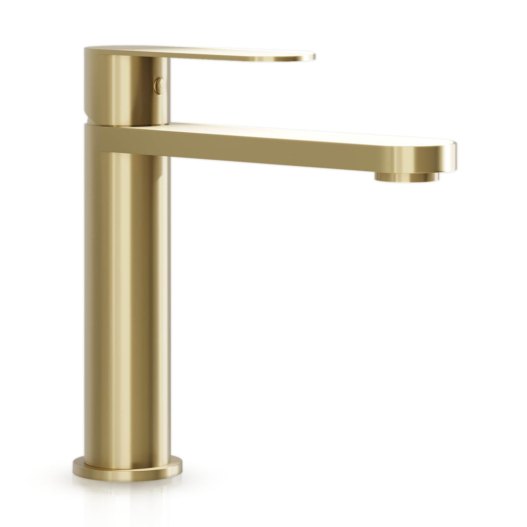 Tarnby Wasserhahn Bad – Waschtischarmatur 17,3 cm, Waschbeckenarmatur Messing Matt, Anti-Fingerprint