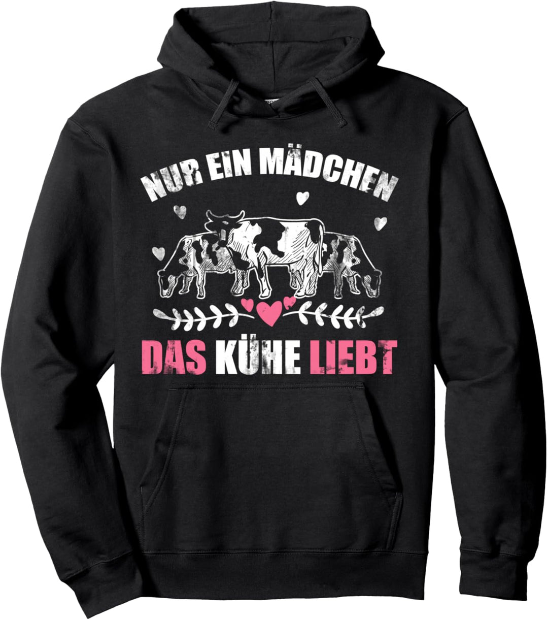 Bauernhof Geschenk für Mädchen Damen Kuh Pullover Hoodie