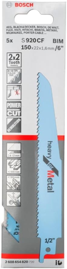 Bosch Professional Zubehör 2 608 654 820 Säbelsägeblatt S 920 CF