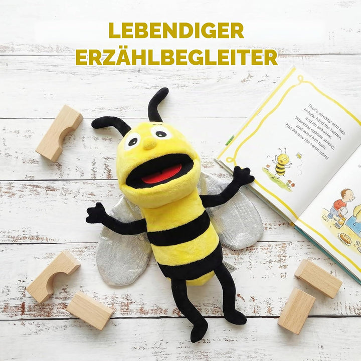 Insekten-Handpuppen für Kinder, Kleinkinder, inklusive Bienen, Schmetterlingen, Libellen usw. mit be