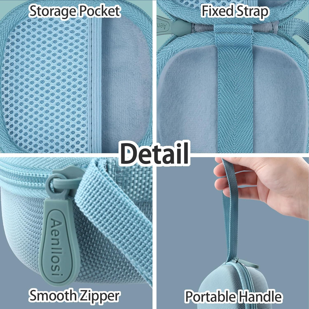 Aenllosi Hart Tasche Hülle für Bose SoundLink Micro Bluetooth Lautsprecher, Nur Tasche (SteinBlau),