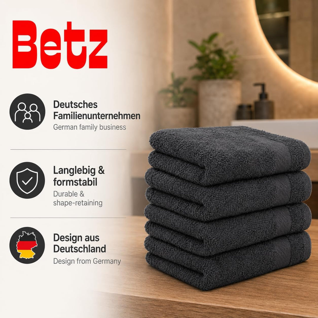 Betz 4 Stück Duschtücher Set Palermo Grösse 70x140 cm 100% Baumwolle Badetuch Duschhandtuch Sporthan