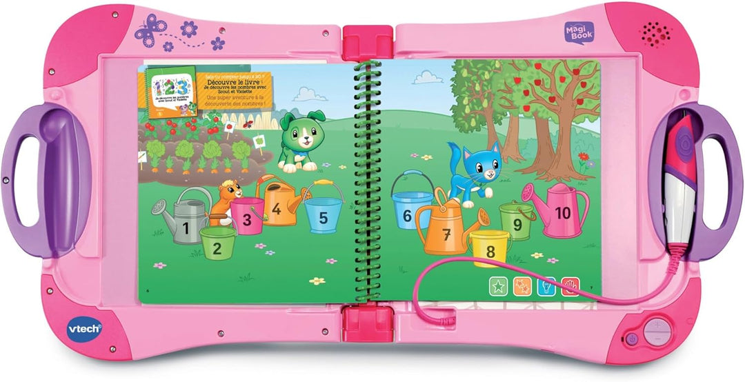 VTech – 602155 – MagiBook Starter Pack, Rosa (französischsprachig), Rosa