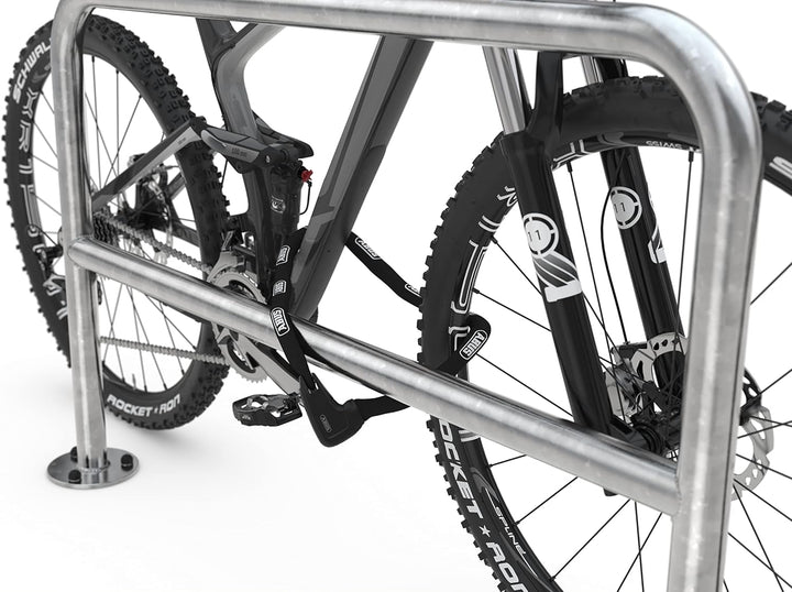 Anlehnbügel 9220 | 1200mm | mit Knierohr | Fahrradständer für 2 Fahrräder | Einbetonieren | Anlehnbü