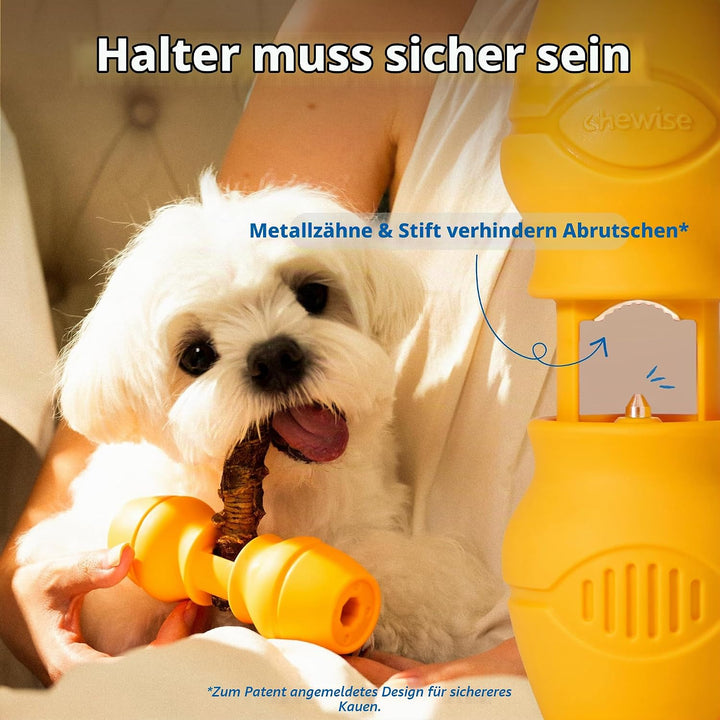 PetClan Chewise Bully Stick Halter – Sicherheit &amp; Robustes Design, BPA-frei, Sicherer Ochsenziemer-H