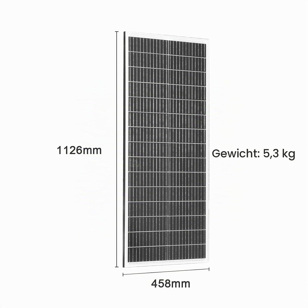 100W Solarpanel Kit Solar Set 12V, Monokristallines Solarmodul+20A 12V/24V Solarladeregler+Solarkabe
