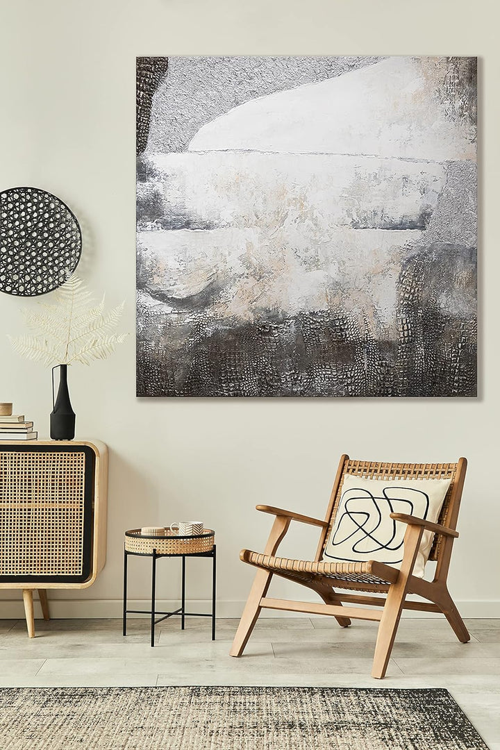 YS-Art Luxus Abstrakt Acryl Gemälde auf Leinwand Aussergewöhnlich handgemalt Wandbilder Wohnzimmer m