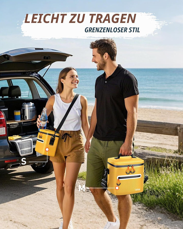 Lekesky 12/20L Verstärkter Isolierter Kühltasche – Tragbarer Kühltasche, Wasserdichter &amp; Undichtheit