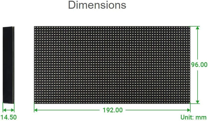 Waveshare RGB Full-Color LED Matrix Panel 64×32 Pixels Display Screen 3mm Pitch Digital Led Module A