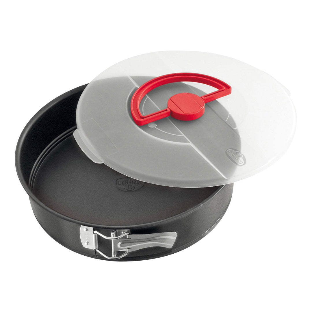 Dr. Oetker Bake & Go Springform mit Haube – Ø 26 cm, Rundes Backblech mit Antihaft, inkl. Deckel Sin