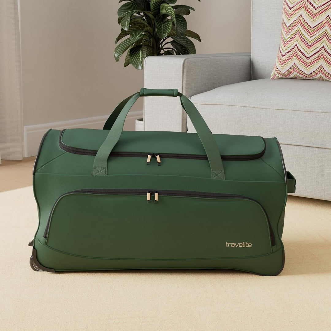 travelite 2-Rad Trolley Reisetasche Grösse L, Gepäck Serie BASICS FRESH: Weichgepäck Reisetasche mit