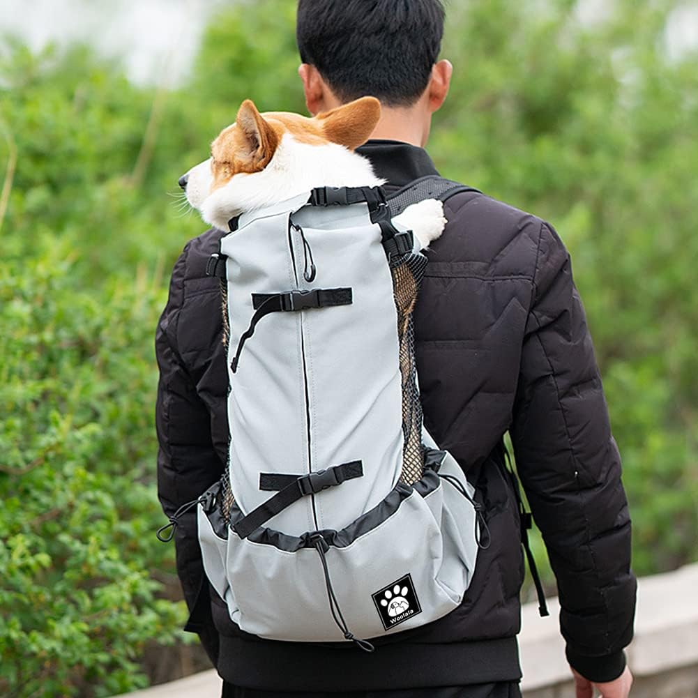 Hundetragetasche, 1–25 kg, mit Kordelzug, Kopfausschnitt, belüfteter Haustier-Rucksack für kleine, m
