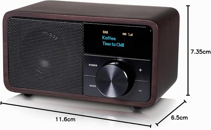 Kathrein DAB plus Radio mini I Digitalradio DAB+ u. UKW mit Bluetooth, Aux 3,5mm &amp; Akku I kleines Kü