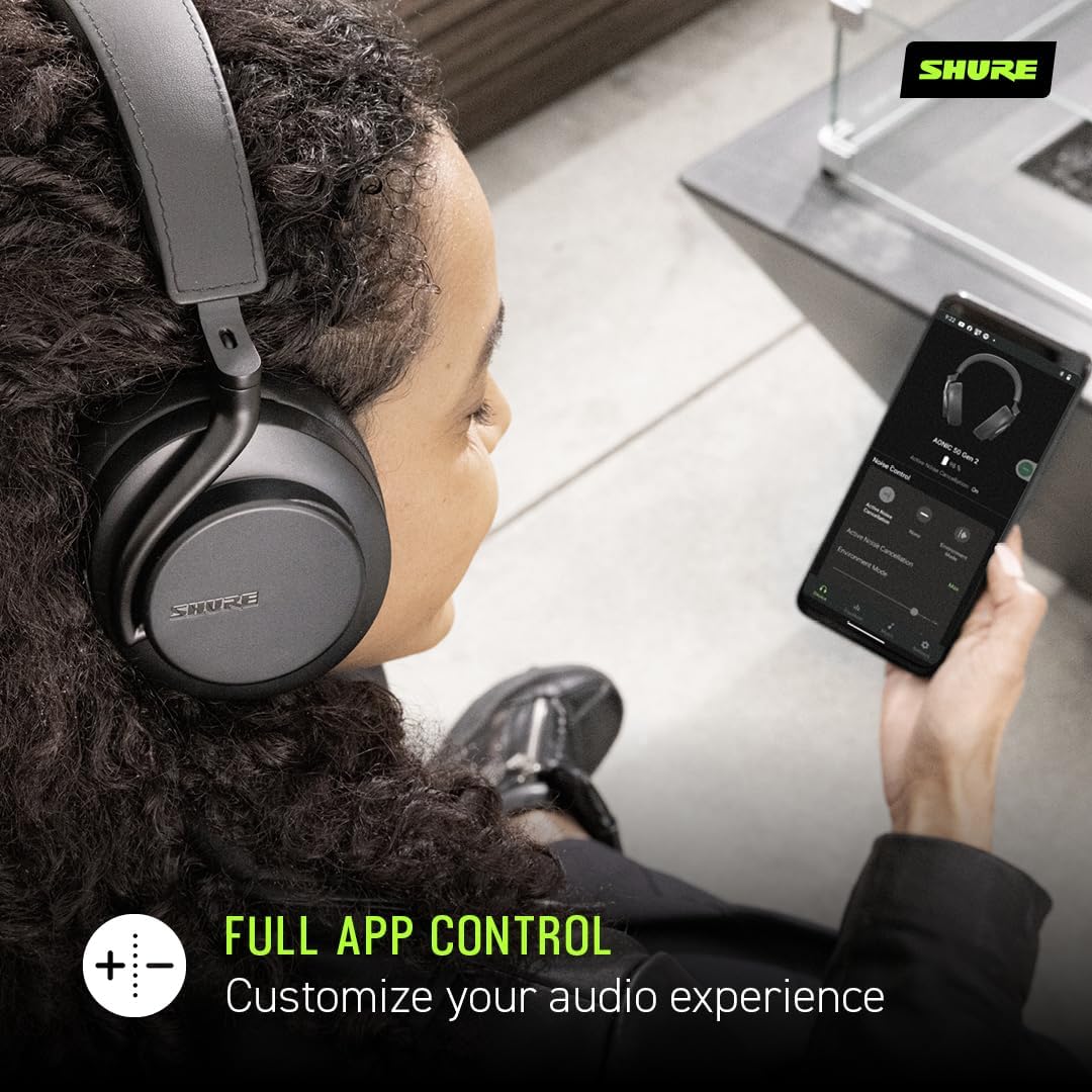 Shure AONIC 50 GEN 2 Kabellose Kopfhörer mit Noise Cancelling - Schwarz Gen 2 Schwarz, Gen 2 Schwarz