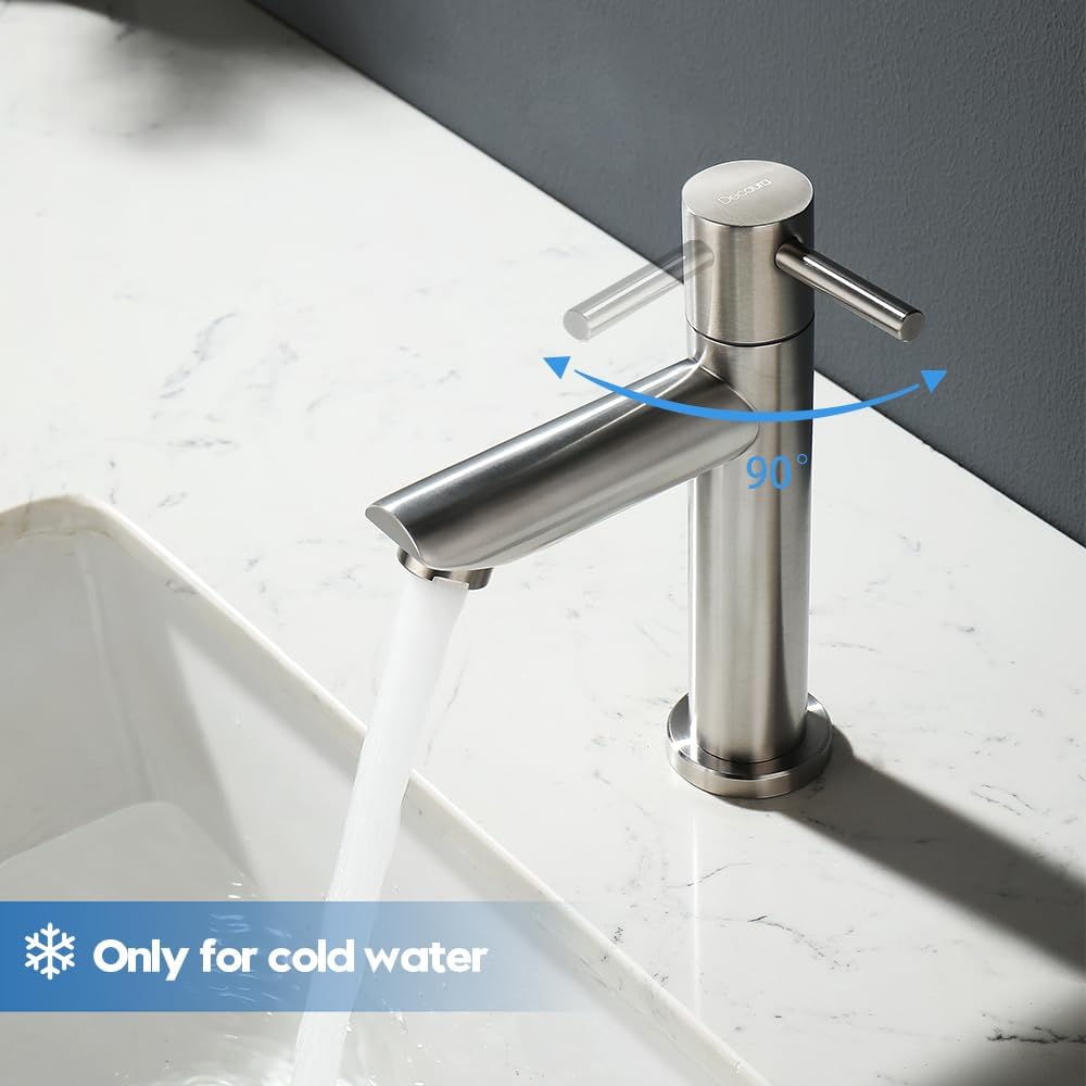 Decaura Kaltwasserhahn Gäste WC Wasserhahn Bad nur Kaltwasser Einhebelmischer Waschbecken Armatur Wa