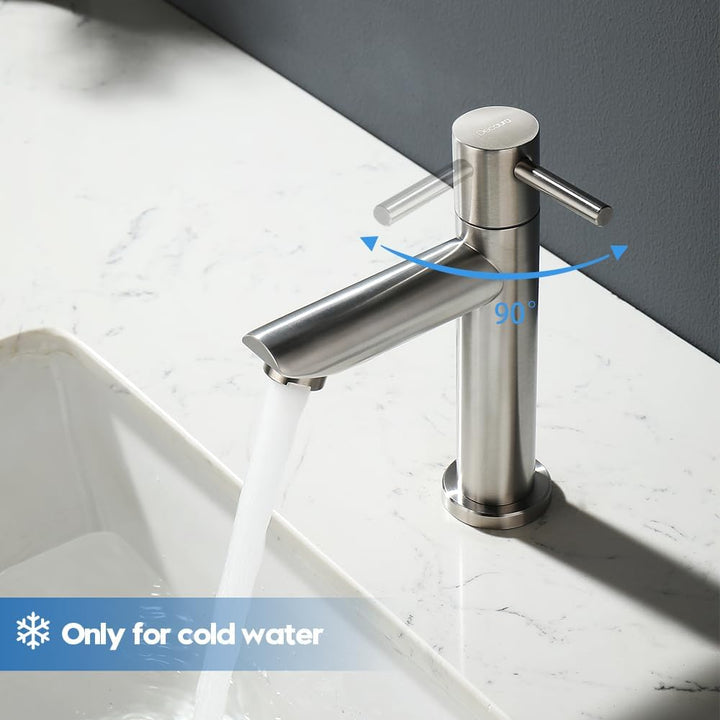 Decaura Kaltwasserhahn Gäste WC Wasserhahn Bad nur Kaltwasser Einhebelmischer Waschbecken Armatur Wa