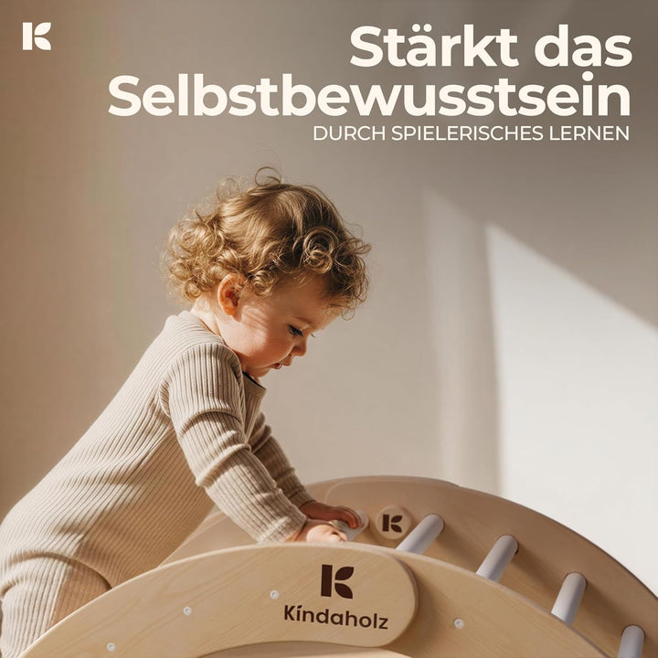 5in1 Kletterbogen mit vielseitiger 2-in-1-Rutsche mit Sicherheitsbändern, Klettergerüst Indoor-Spiel