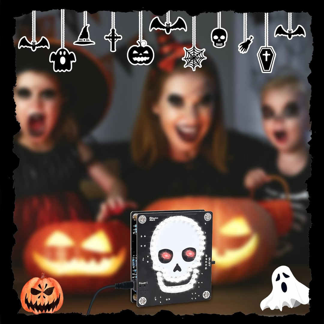 PEMENOL löt bausatz, Geist LEDden Spooky Skull Pattern Halloween Dekoration elektronik bausatz Holid