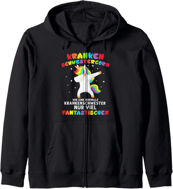 Krankenschwester Einhorn Krankenpflegerin Kapuzenjacke