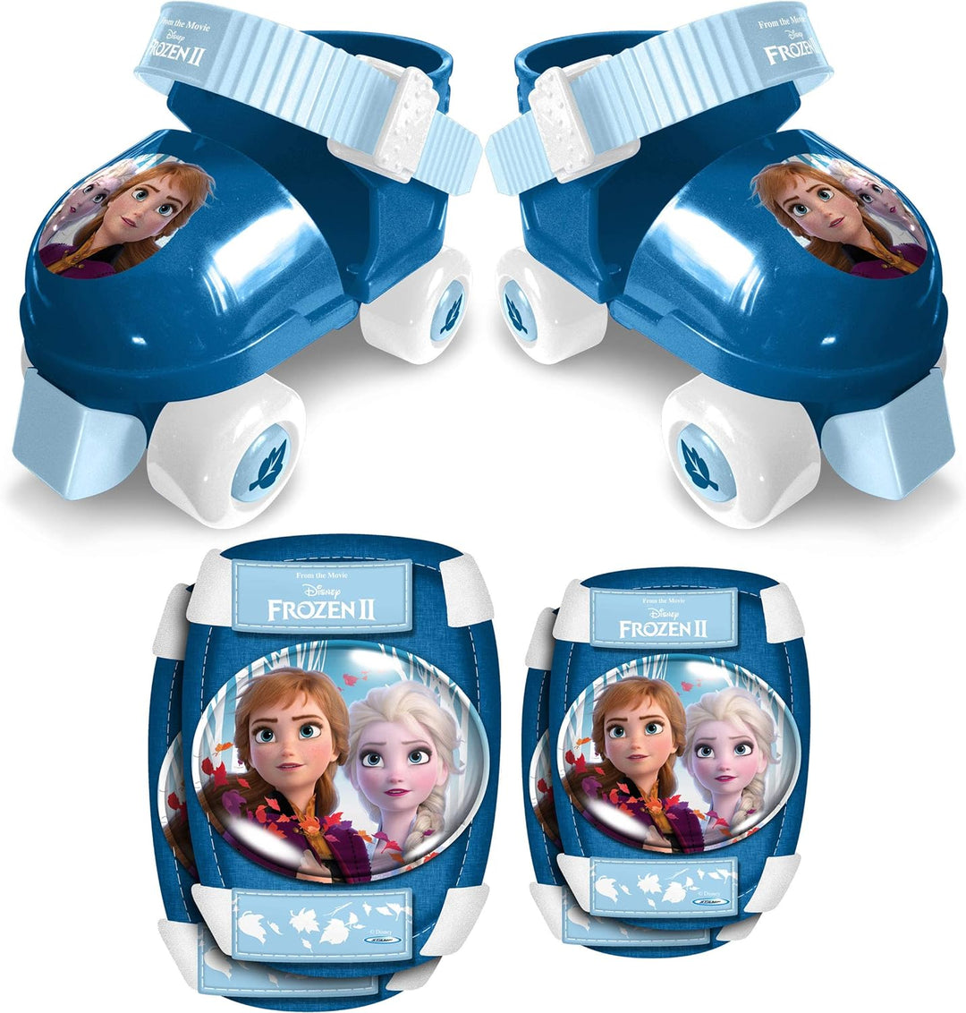 ROLLER SKATES sizes 23/27 + ELLBOGEN und KNIESCHÜTZER FROZEN 2 FROZEN 2 23/27 Blue & White, FROZEN 2