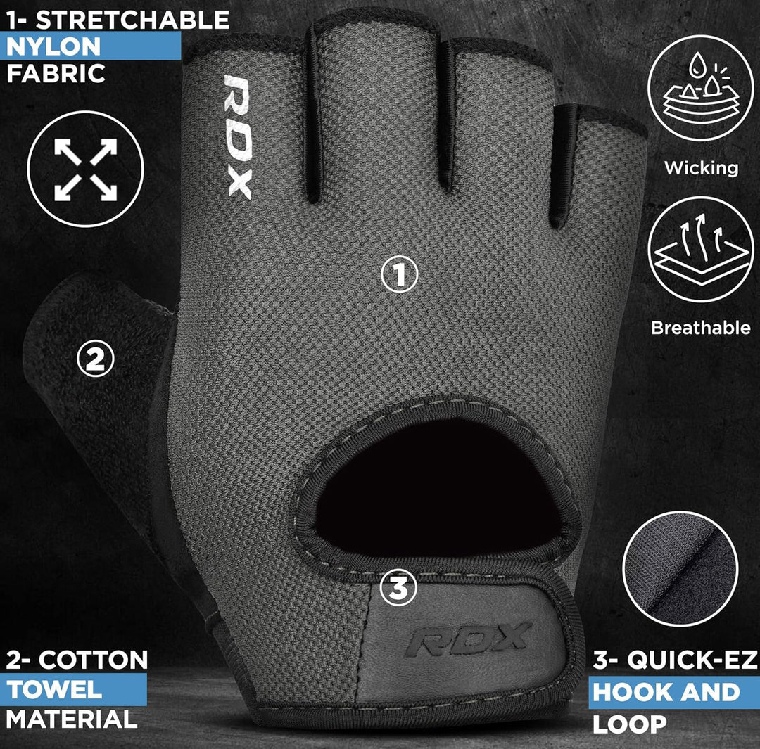 RDX Fitness Handschuhe Herren Damen, Trainingshandschuhe Krafttraining Anti-Rutsch Gewichtheber Hand