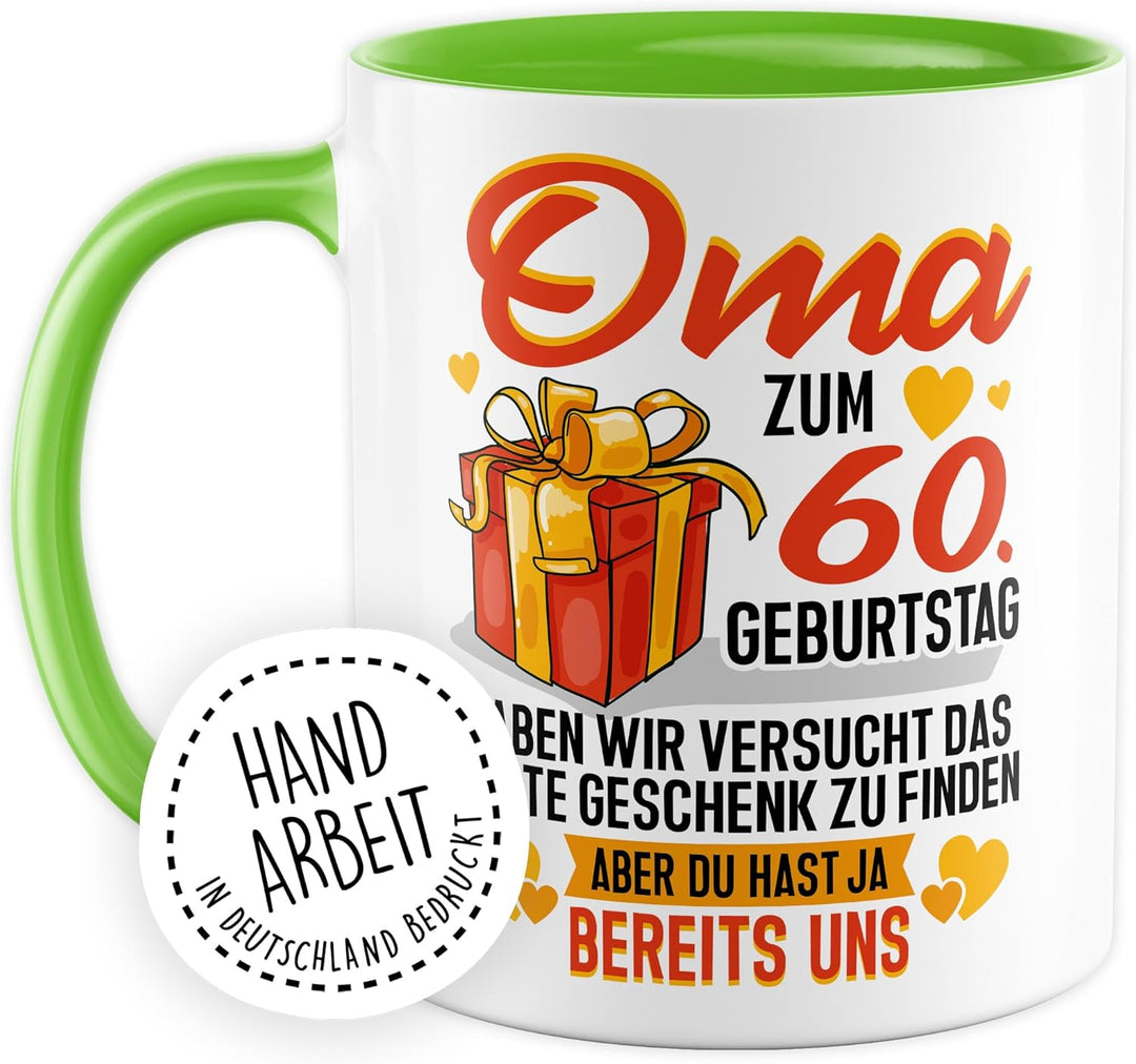 Tasse Grossmutter Geschenk Oma zum 60. Geburtstag haben wir versucht das beste Geschenk zu finden, a