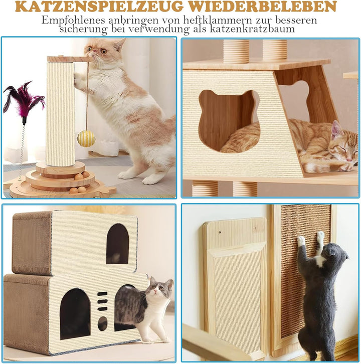 200cmx40cm Selbstklebend Kratzmatte Katze, DIY Kratzschutz Sofa Katze, Kratzbrett Katzen kratzschutz
