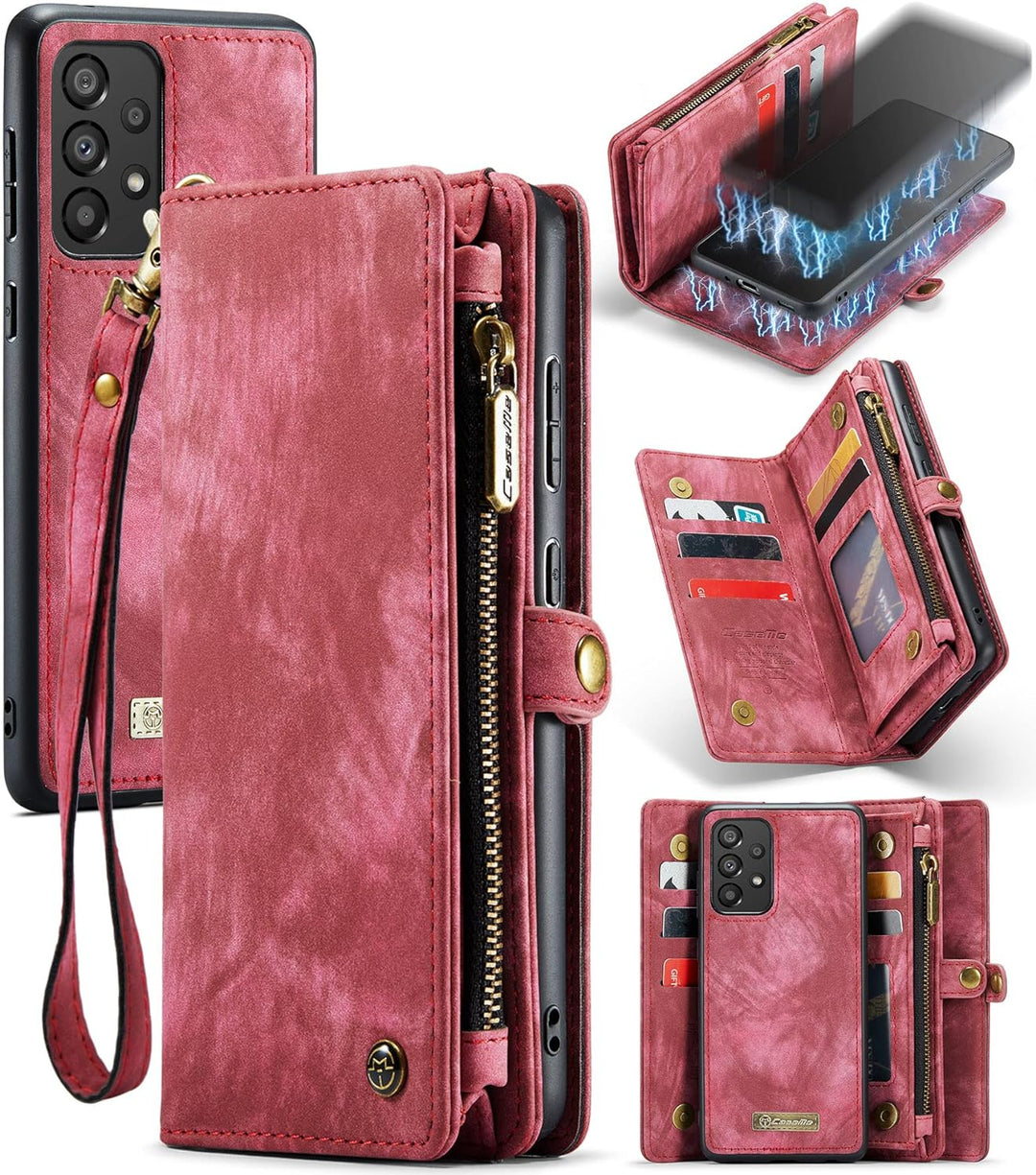 UFinetech Samsung A33 Hülle, Flip Leder TPU Stossfeste Kartenfach Tasche Samsung Galaxy A33 5G Handy