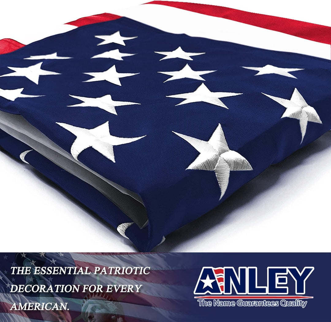 Anley EverStrong Series Amerikanische US-Flagge 2 x 3 Fuss, strapazierfähiges Nylon – bestickte Ster