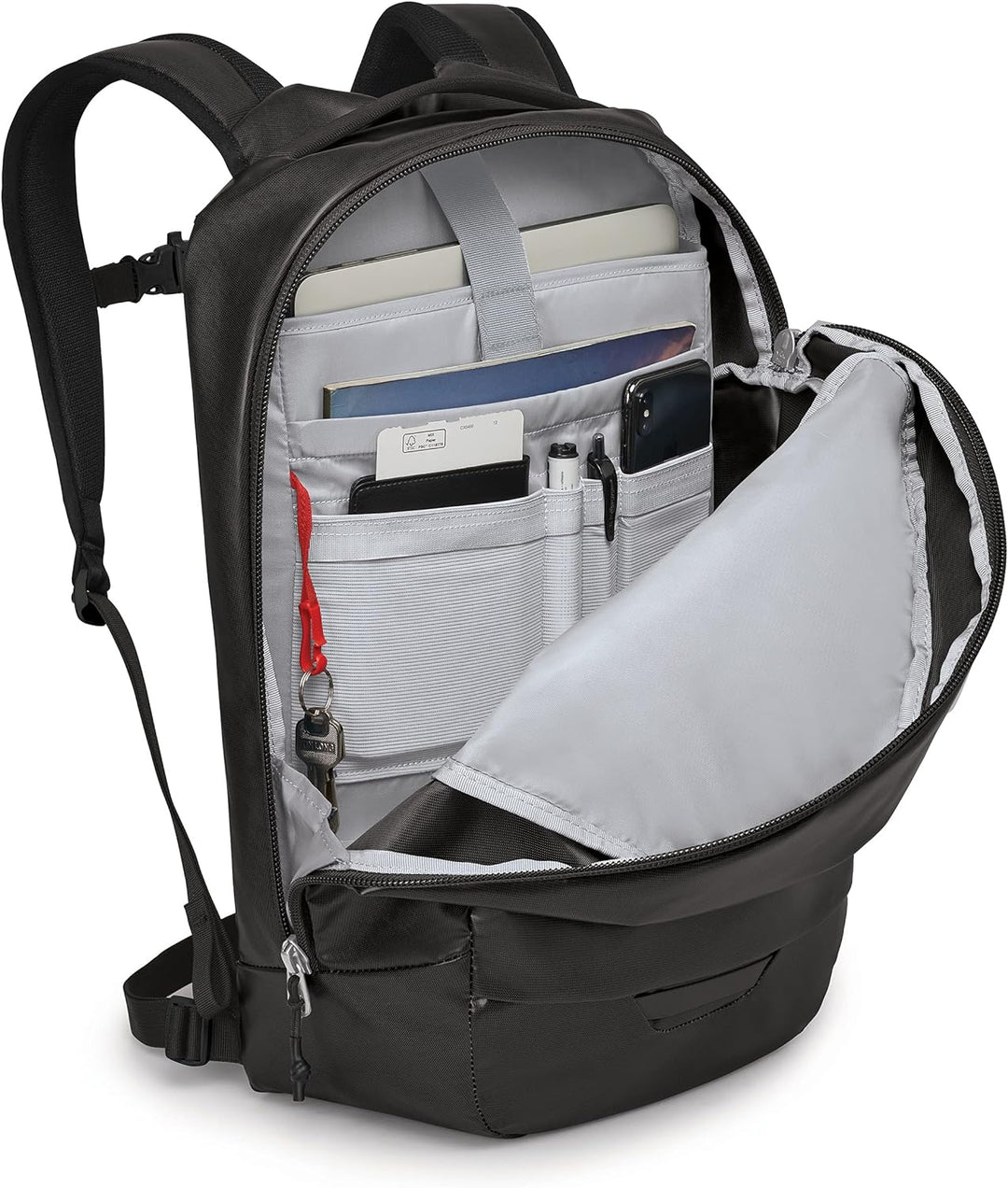 Osprey Unisex – Erwachsene Transporter Panel Loader Lifestyle Pack Einheitsgrösse Schwarz, Einheitsg