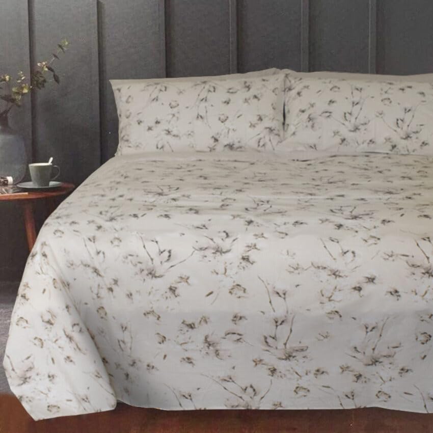 Zucchi - Bettwäsche-Set für Maxi und 2 Kissenbezüge, Iole 4 m, Doppelbett aus reiner Baumwolle, herg
