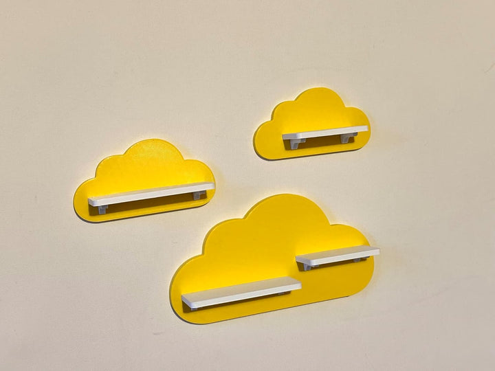 3er Wolken-Set passend/Kompatibel für die Toniebox Toniefiguren (Gelb), Gelb