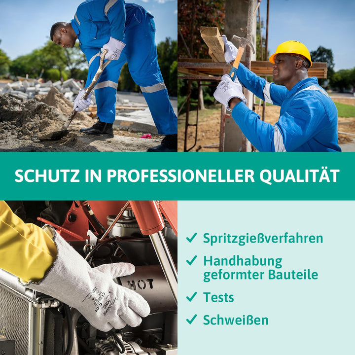 Ansell ActivArmr 42-474 Hitzebeständige Handschuhe, Mechanik- und Chemikalien-Schutz bei industriell