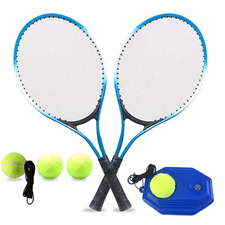 Tennisball für Anfänger Kinder Tennisschläger mit Tennistrainer blu, blu
