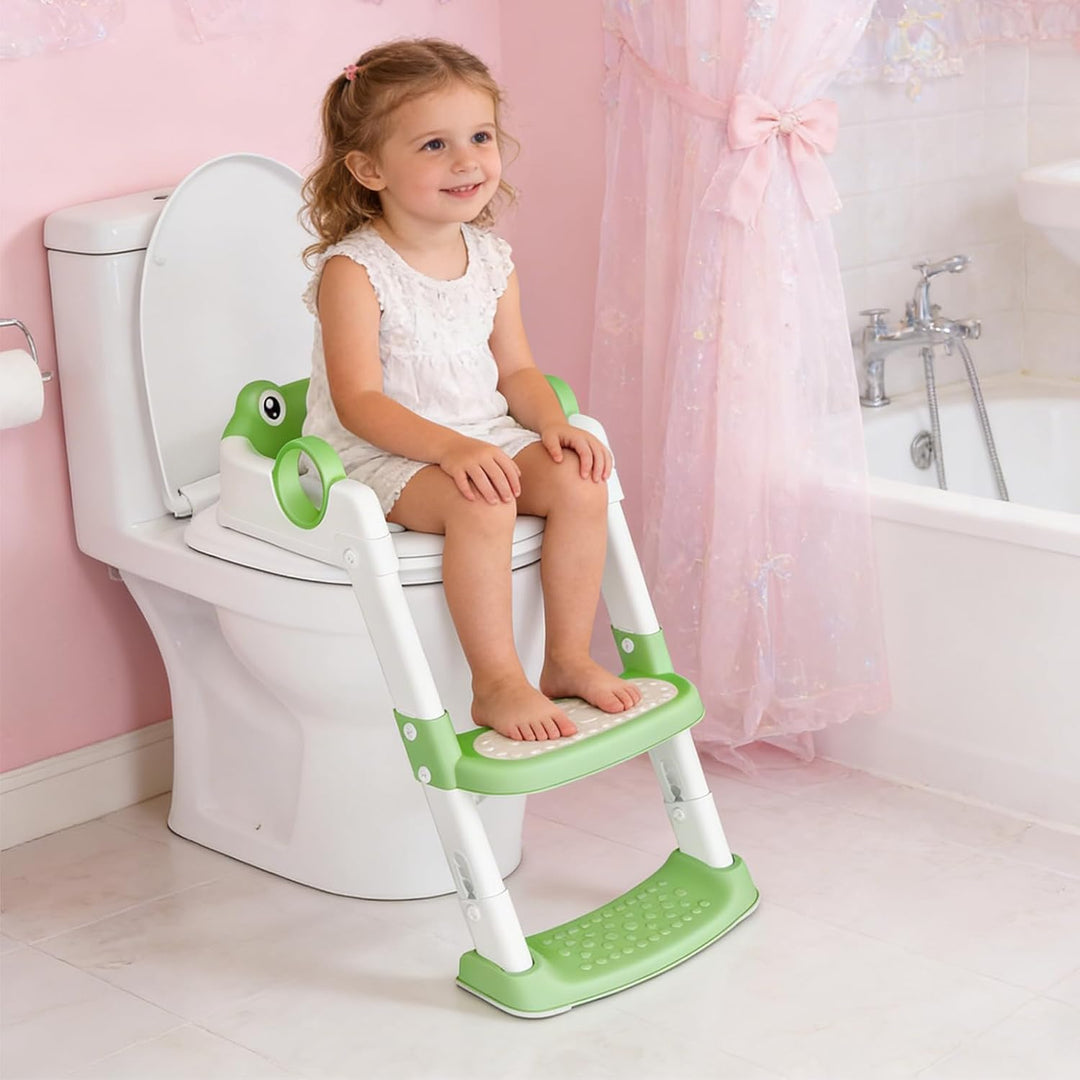 Toilettensitz Kinder mit Treppe,Toilettentrainer für Kind,Toilettenleiter für Kind,2-in-1 kinder Toi