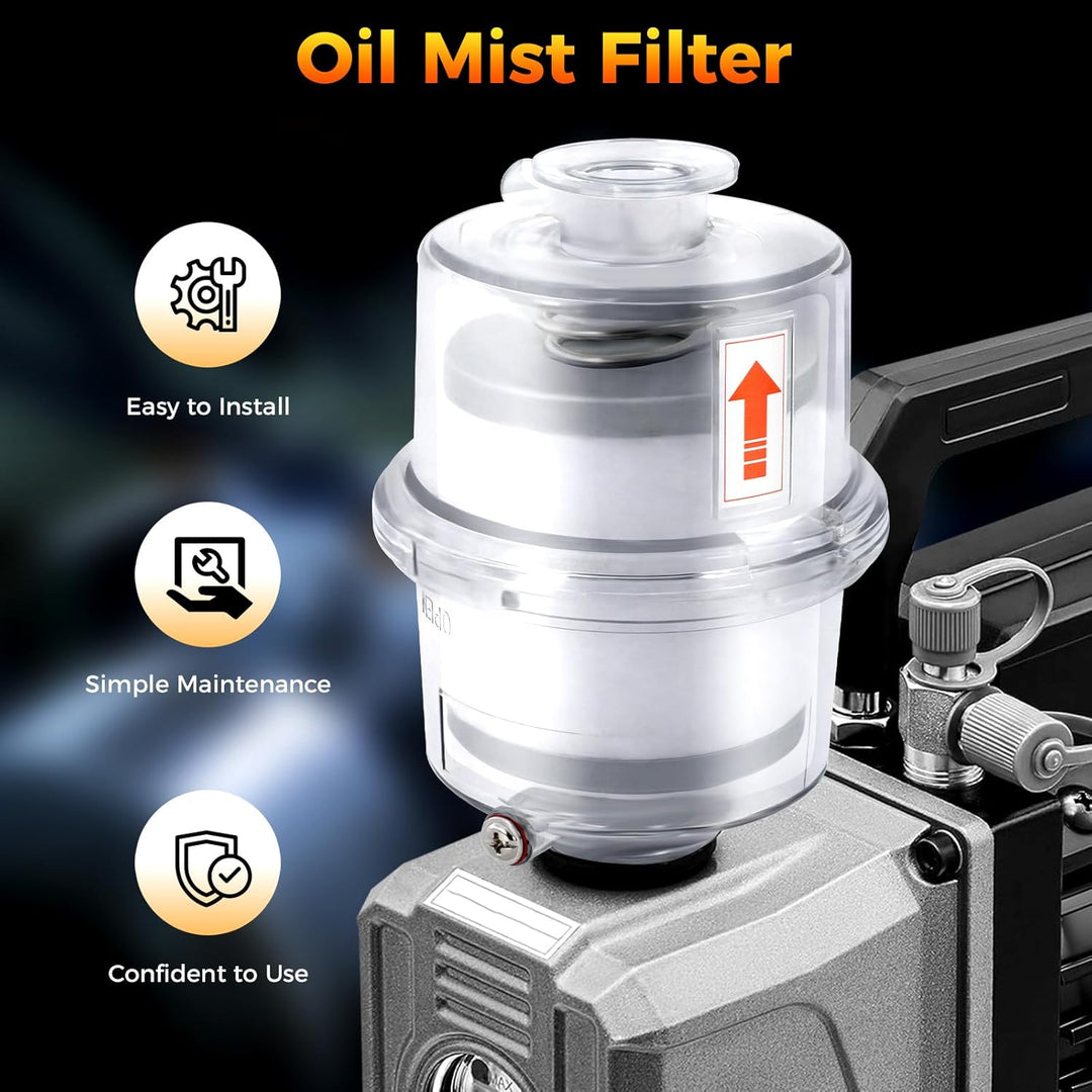 Ölnebel Filter, Vakuumpumpe Filter, Ölnebelabscheider, Luftfilter Pumpe, Hochwirkender Glasfaser Fil